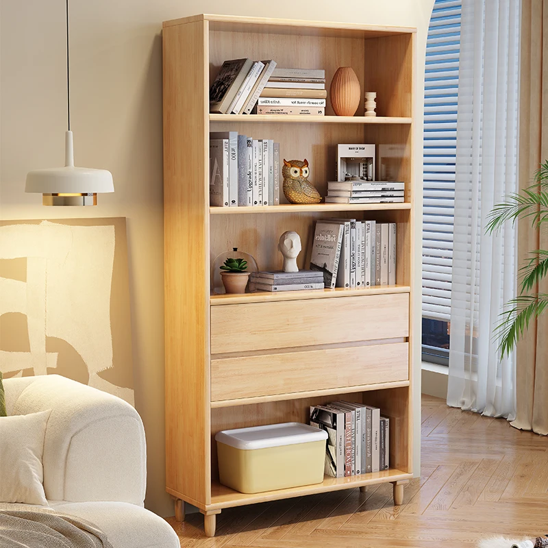 

Скандинавский книжный шкаф из массива дерева, маленький напольный шкаф для кабинета, простой книжный шкаф, полка для хранения, простая мебель для дома и студентов, WKBC