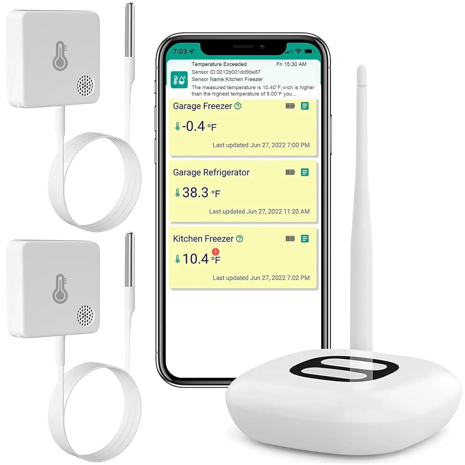 ST5 WiFi Thermometer Freezer Alarm, Email Alert, App Notification, Data Logging Export, No Subscription Fee, Remote Wireless Tem
ST5 WiFi Thermometer Freezer Alarm, Email Alert, App Notification, Data Logging Export, No Subscription Fee, Remote Wireless Tem