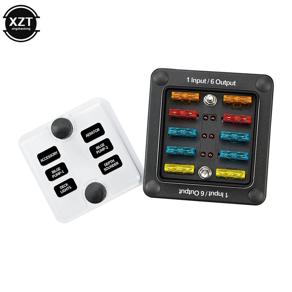 Single Row 6-way One-in Six-out ATO ATC Fuse Shared Waterproof Wiring Fuse Box With LED Indicator Light For Auto Car Marine
Single Row 6-way One-in Six-out ATO ATC Fuse Shared Waterproof Wiring Fuse Box With LED Indicator Light For Auto Car Marine