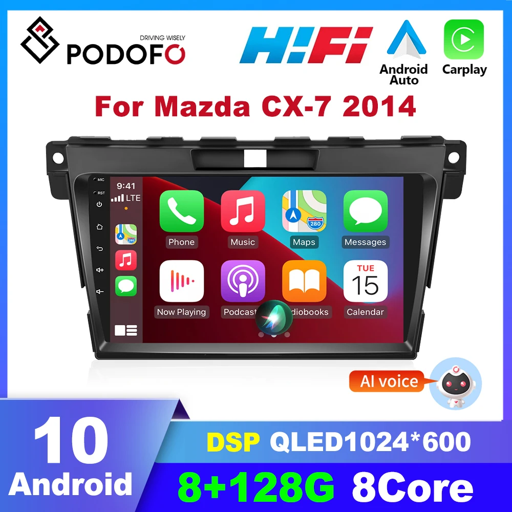 Podofo Android 2din Car Radio For Mazda CX7 CX-7 CX 7 2014 Carplay Multimedia Video Player Autoradio GPS Navigation Head Unit
Podofo Android 2din Car Radio For Mazda CX7 CX-7 CX 7 2014 Carplay Multimedia Video Player Autoradio GPS Navigation Head Unit