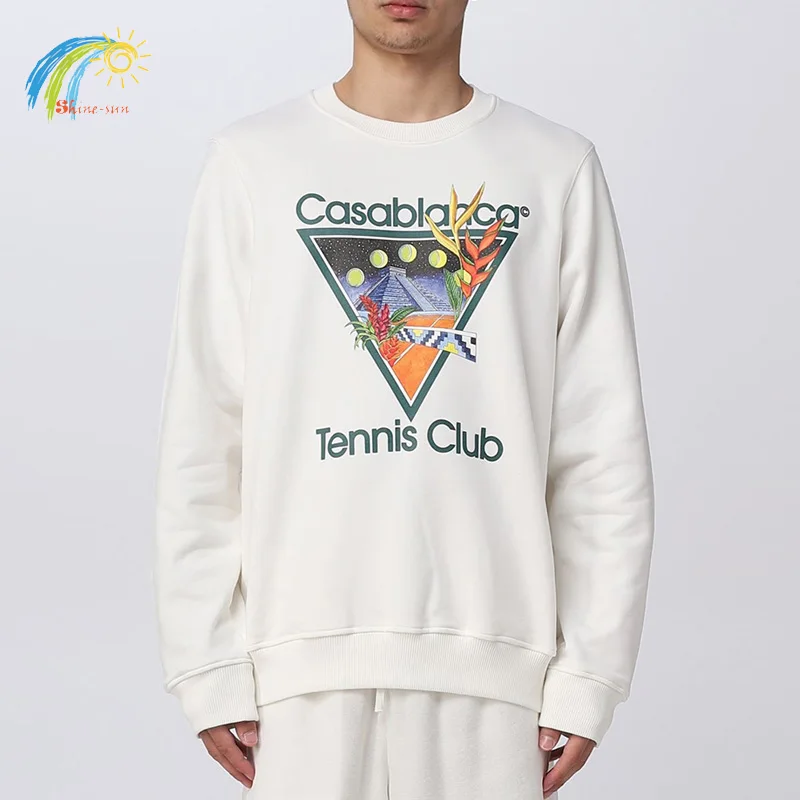 2023 New Casual Fashion Black White Casablanca Tennis Club Hoodie Men Women Heavy Fabric Triangle Logo Sweatshirts Pullover
2023 New Casual Fashion Black White Casablanca Tennis Club Hoodie Men Women Heavy Fabric Triangle Logo Sweatshirts Pullover