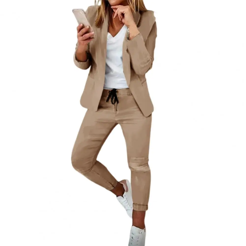 1 Set Blazer Pants Solid Color Blazer Trousers Open Stitch Slim Blazer Trousers Two Piece Set Female Casual Straight Pants Suits
1 Set Blazer Pants Solid Color Blazer Trousers Open Stitch Slim Blazer Trousers Two Piece Set Female Casual Straight Pants Suits