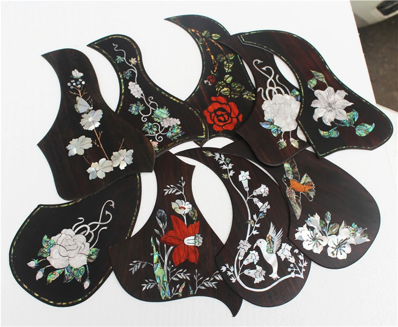 rosewood guitar pickguard, Acoustic Guitar pickguars, abalone, mother of pear inlay
rosewood guitar pickguard, Acoustic Guitar pickguars, abalone, mother of pear inlay