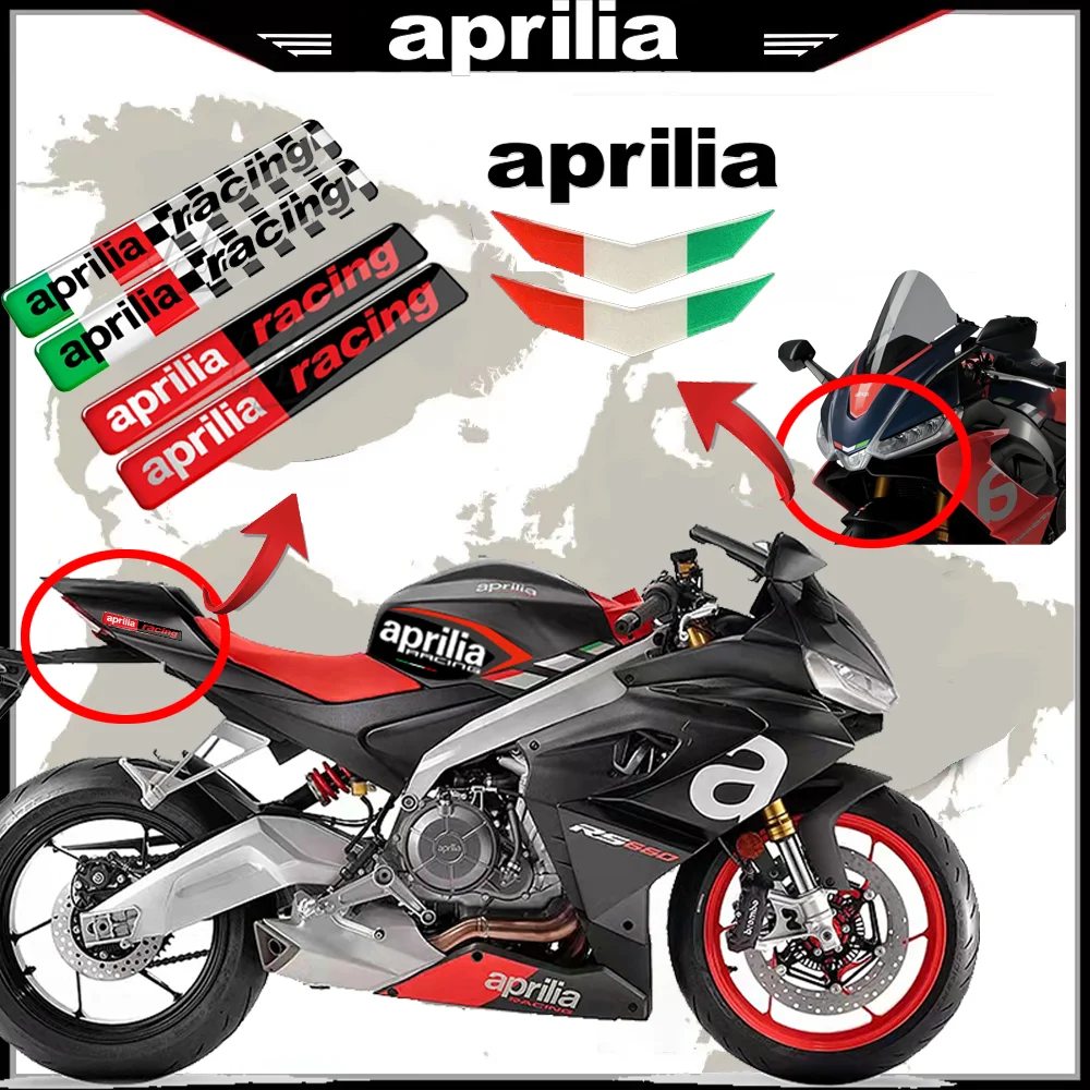 

For Aprilia Tuareg Shiver Thunder GPR GT SR RS RX RS660 RSV4 v4 750 660 125 50 Motorcycle MOTO GP Racing Helmet Exhaust Stickers