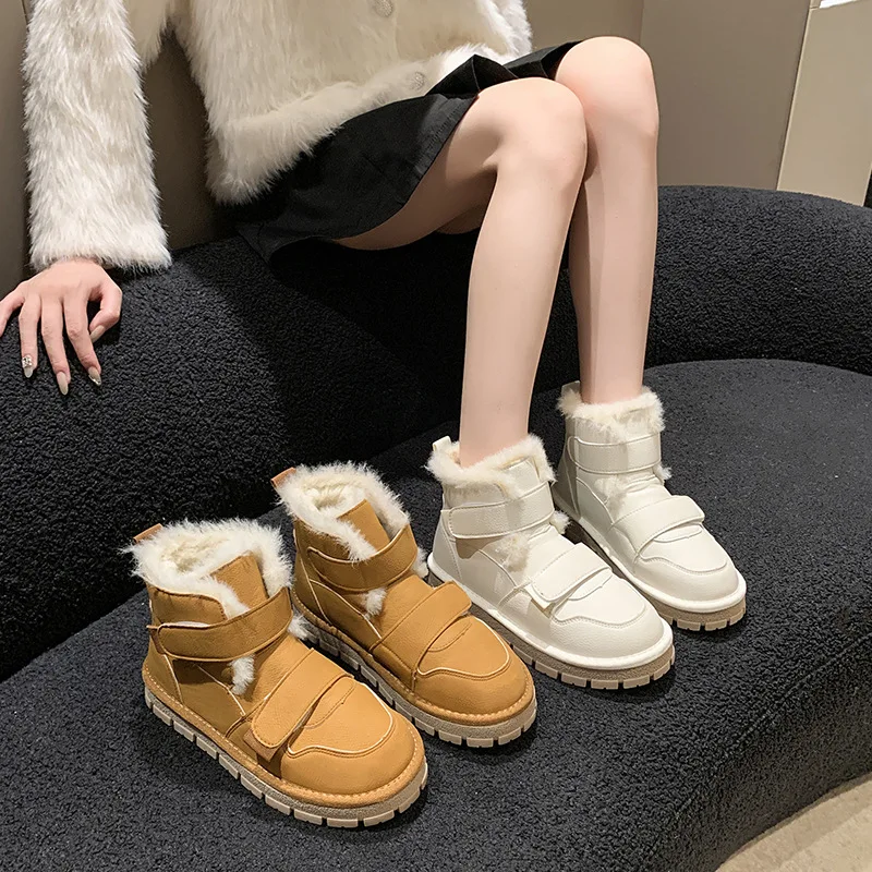 

Boots Women New 2023 Winter Footwear Shoes Australia Clogs Platform Flat Heel Round Toe Ankle Snow Low Ladies Rubber Lolita