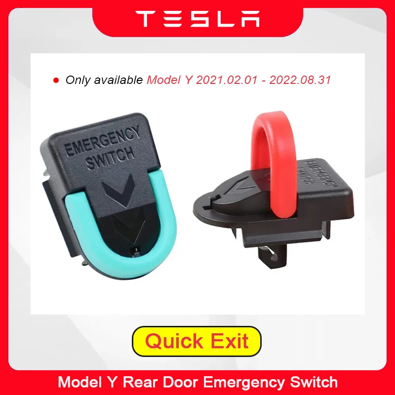 Tesla Model Y 2022 2021 Rear Door Emergency Switch Puller Quickly Open Exit Escape Mechanical Handle Release Button Accessories
Tesla Model Y 2022 2021 Rear Door Emergency Switch Puller Quickly Open Exit Escape Mechanical Handle Release Button Accessories