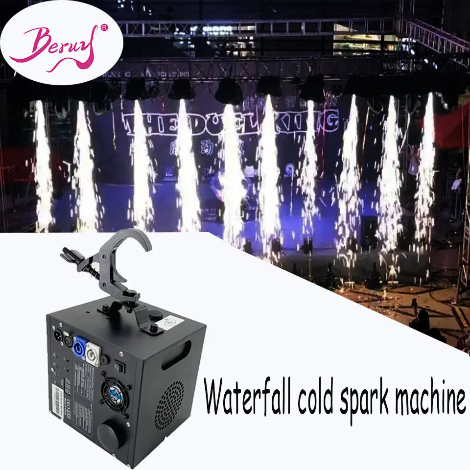 

Beruy600w indoor wedding fireworks DJ scene with DMX remote control down spray upside down waterfall cold spark machine