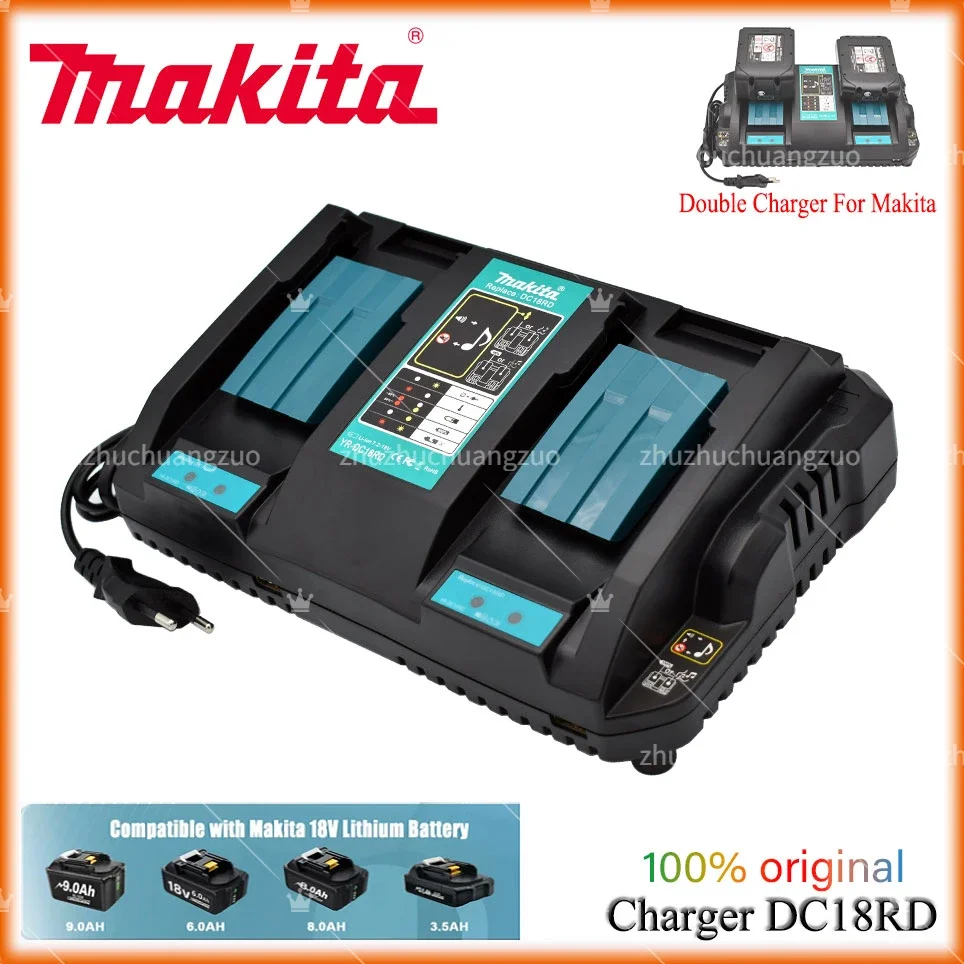 Original DC18RD Double Charger Li-ion Rechargeable Battery Charger for Makita 14.4V 18V BL1850 BL1830 BL1860 BL1840 BL1415
Original DC18RD Double Charger Li-ion Rechargeable Battery Charger for Makita 14.4V 18V BL1850 BL1830 BL1860 BL1840 BL1415