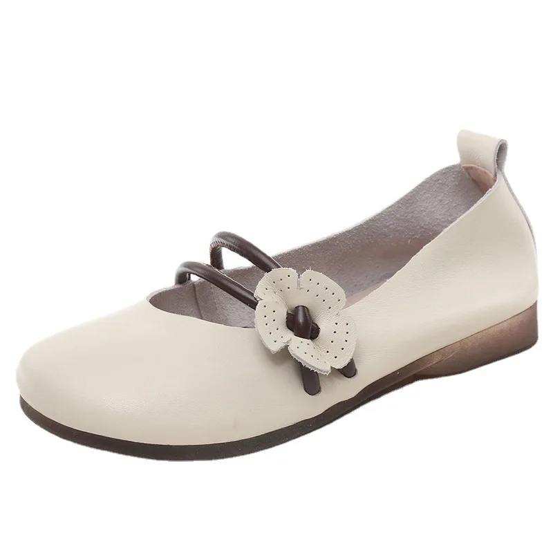 Genuine Cow Leather Women Flats Round Toe Handmade High Quality Causal Soft Shoes
Genuine Cow Leather Women Flats Round Toe Handmade High Quality Causal Soft Shoes