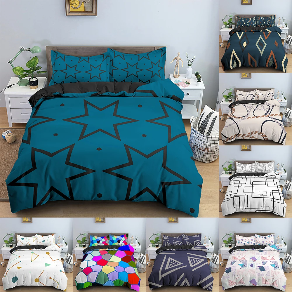 Geometry Bedding Set Stars Pattern Duvet Cover Set Twin Queen Comforter Covers With Pillowcase Quilt Cover Home Textile 2/3 PCS
Geometry Bedding Set Stars Pattern Duvet Cover Set Twin Queen Comforter Covers With Pillowcase Quilt Cover Home Textile 2/3 PCS