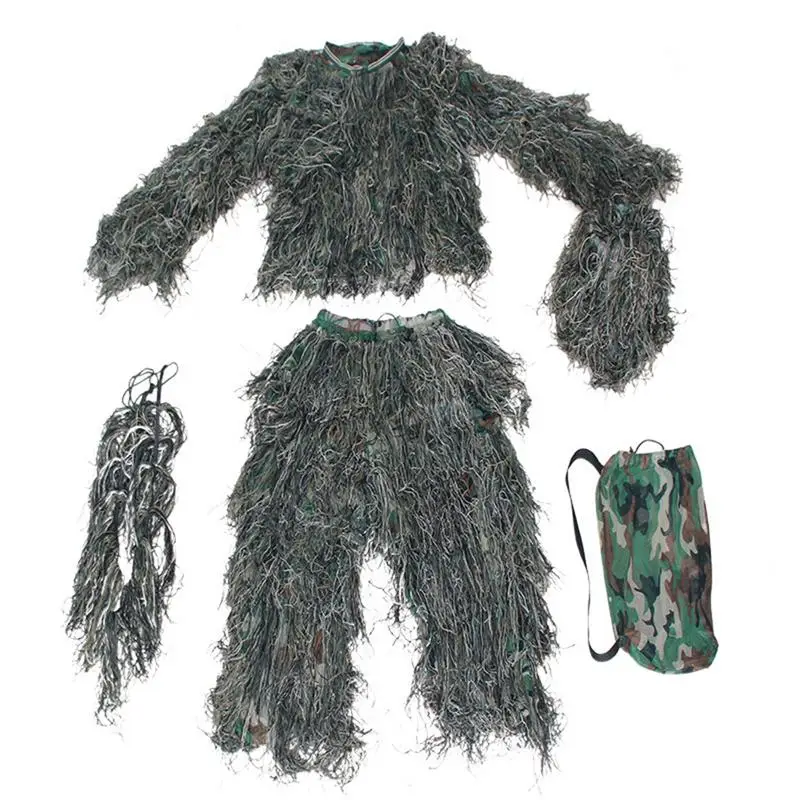 3D Ghillie Suit Jungle Camouflage Geely Clothing CS Withered Grass Training Clothing Polyester Full Cover Hunting Suits
3D Ghillie Suit Jungle Camouflage Geely Clothing CS Withered Grass Training Clothing Polyester Full Cover Hunting Suits