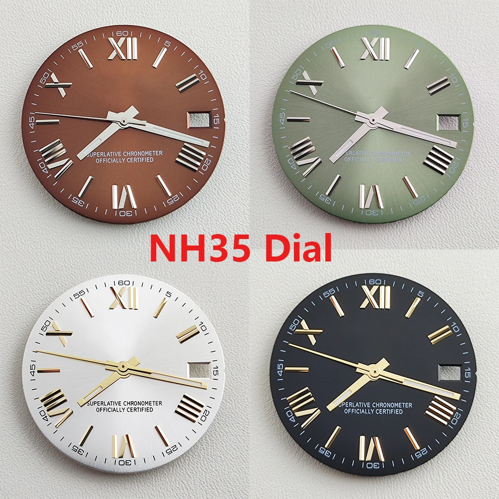 28.5mm NH35 dial Roman dial nh35 Watch Dial Modified Dial for NH35/NH36 Automatic Movement Watch accessories
28.5mm NH35 dial Roman dial nh35 Watch Dial Modified Dial for NH35/NH36 Automatic Movement Watch accessories