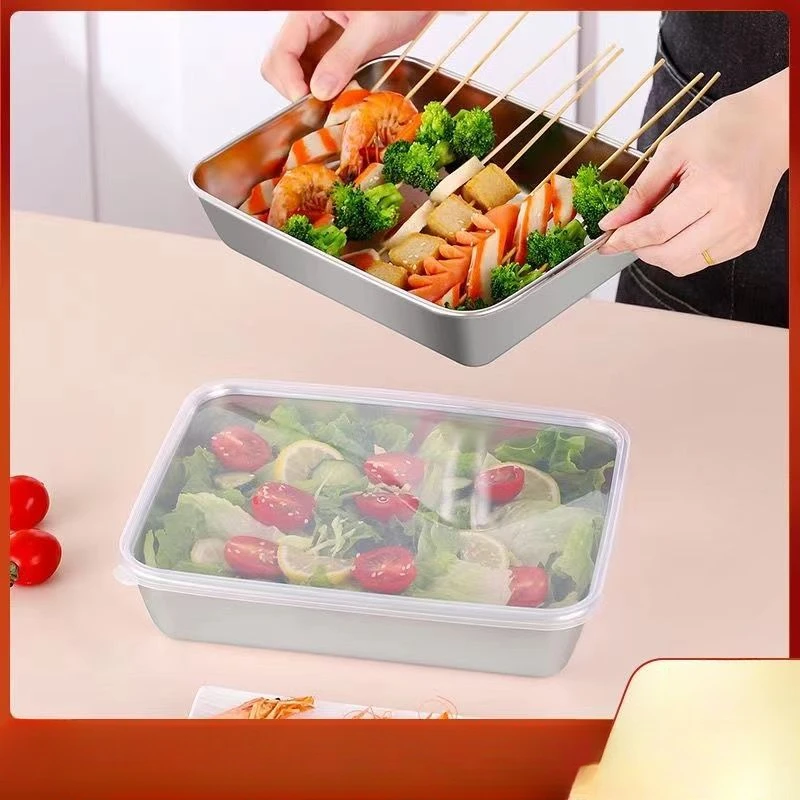 Stainless Steel Refrigerator Food Storage Box With Lid Preservation
Stainless Steel Refrigerator Food Storage Box With Lid Preservation