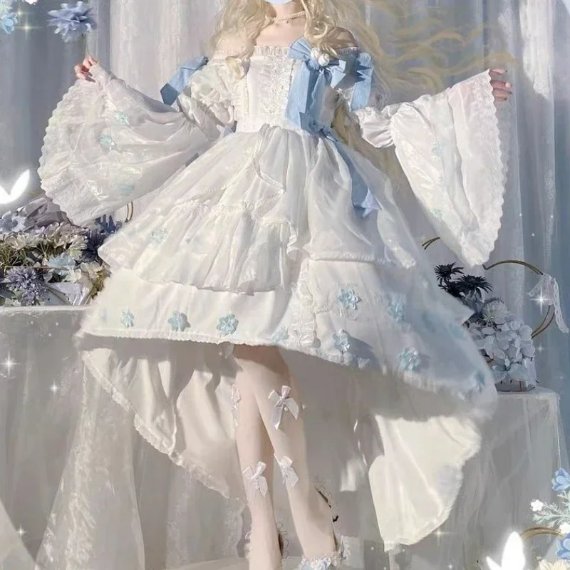 Victorian Vintage Lolita Princess Dress Women Sweet Elegant Lace Bow Rose Flower Fairy Dress Japanese Kawaii Evening Party Dress
Victorian Vintage Lolita Princess Dress Women Sweet Elegant Lace Bow Rose Flower Fairy Dress Japanese Kawaii Evening Party Dress