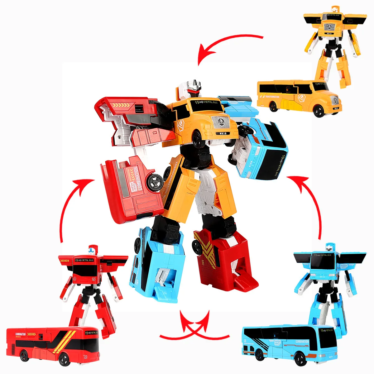 Kids Transforming Robot Vehicles Collectible Robot Bus Body Deformation Robot Easy Diy Creative Assembling Educational Toys
Kids Transforming Robot Vehicles Collectible Robot Bus Body Deformation Robot Easy Diy Creative Assembling Educational Toys