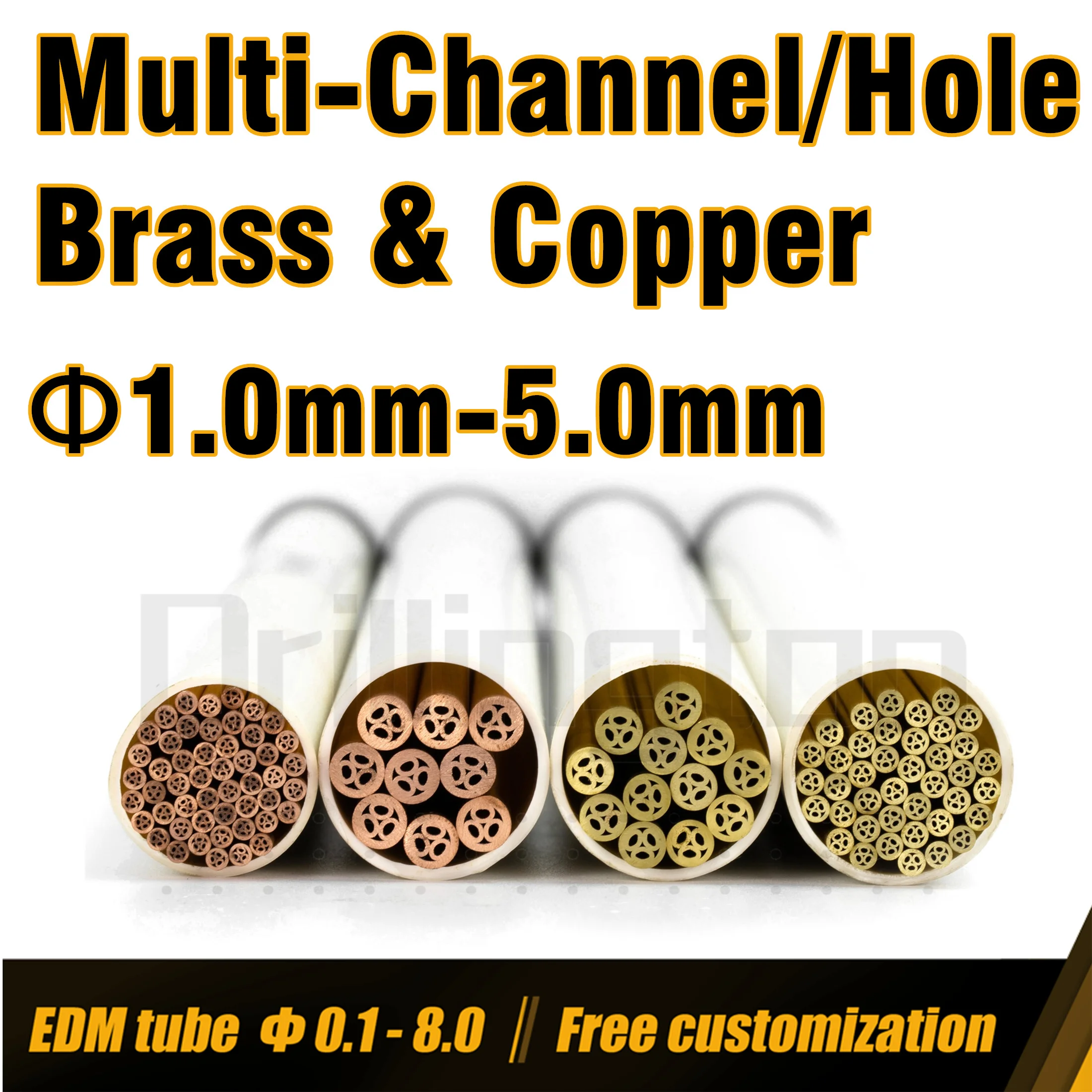 EDM Tube,Multi Channel 0.5mm,1 mm - 6 mm High Precision Multi-Hole Electrode Tube, Brass Copper Tube For EDM Precision Machining
EDM Tube,Multi Channel 0.5mm,1 mm - 6 mm High Precision Multi-Hole Electrode Tube, Brass Copper Tube For EDM Precision Machining