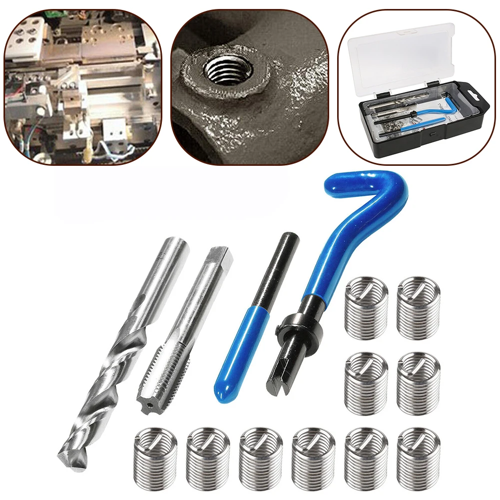 15PCS M14*1.5 Thread Repair Insert Kits HSS Drill & Tap Thread Insert Tool High-quality Comprehensive Tool Set
15PCS M14*1.5 Thread Repair Insert Kits HSS Drill & Tap Thread Insert Tool High-quality Comprehensive Tool Set