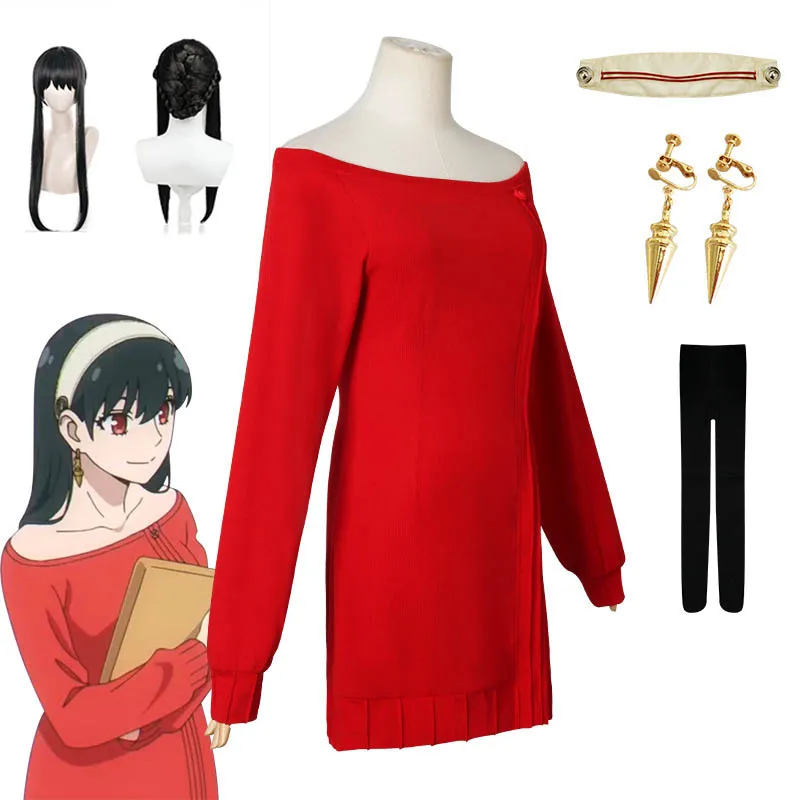 Spy Yor Forger Cosplay Clothes Anime Cosplay Yor Briar Clothes Red Family Sweater Suit Halloween Carnival Masquerade Party
Spy Yor Forger Cosplay Clothes Anime Cosplay Yor Briar Clothes Red Family Sweater Suit Halloween Carnival Masquerade Party