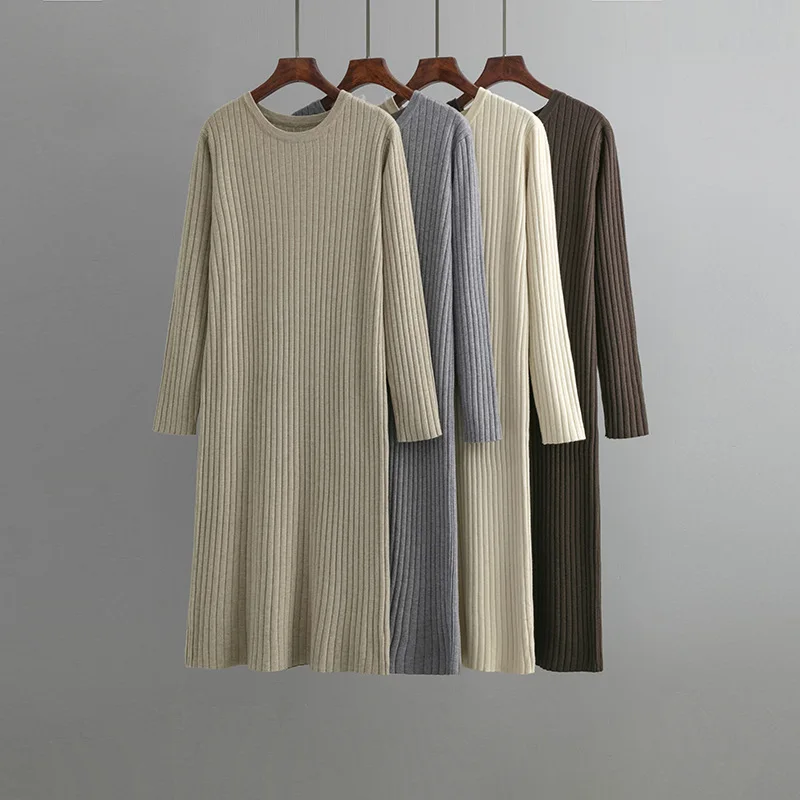 Women's Knitted Long Skirt Round-neck Long-sleeved Solid Color Retro Loose Autumn and Winter Knee-high Leggings
Women's Knitted Long Skirt Round-neck Long-sleeved Solid Color Retro Loose Autumn and Winter Knee-high Leggings