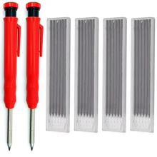1 Pcs Solid Carpenter Pencil 6 Refill Leads Built-in Sharpener Deep Hole Mechanical Pencil Marker Marking Tools Hand Tool
1 Pcs Solid Carpenter Pencil 6 Refill Leads Built-in Sharpener Deep Hole Mechanical Pencil Marker Marking Tools Hand Tool
