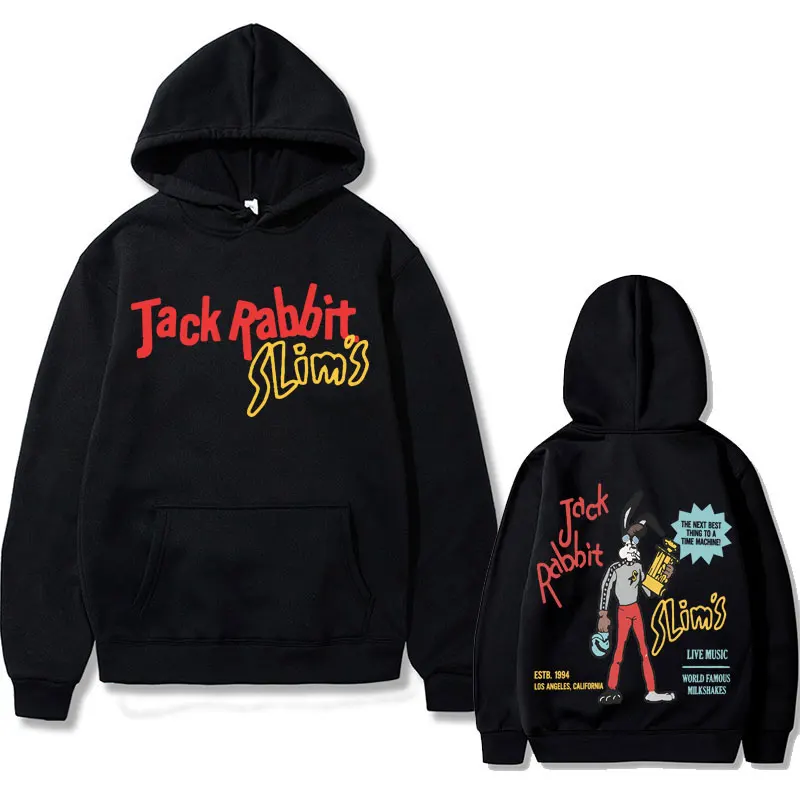 

Movie Pulp Fiction Jack Babbit Slims Double Sided Print Hoodie Director Quentin Tarantino Hoodies Men Casual Vintage Sweatshirt