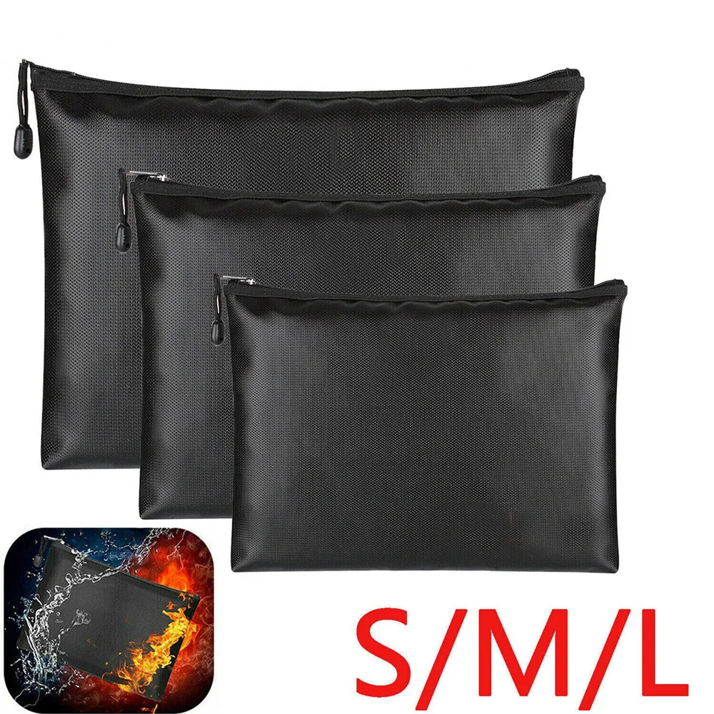 

Fireproof Document Bag Waterproof Money Bags Fire Safe Storage Pouch Protect Paper Cash File Envelope Holder For Home Office