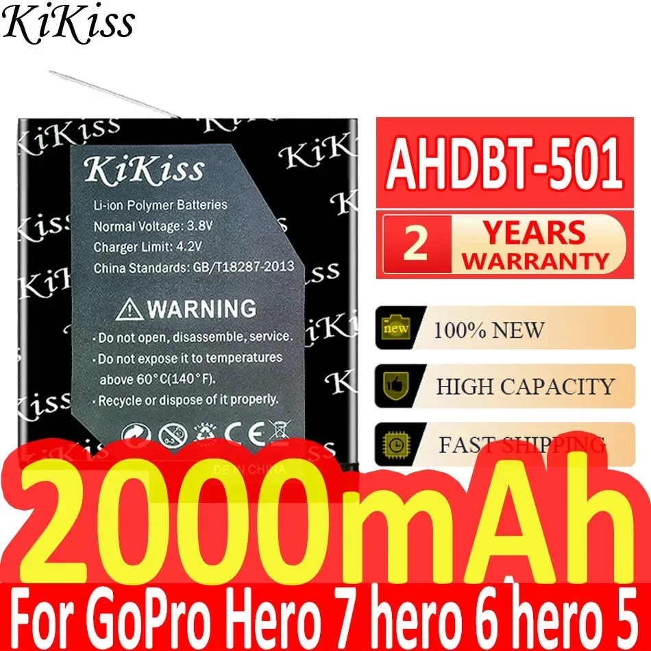 Аккумулятор KiKiss 2000 мАч для GoPro AHDBT-501 Hero 7 Hero 6 Hero 5 Hero5 Hero6 Hero7 для камеры Go Pro Hero 7 6 5 Black 
Аккумулятор KiKiss 2000 мАч для GoPro AHDBT-501 Hero 7 Hero 6 Hero 5 Hero5 Hero6 Hero7 для камеры Go Pro Hero 7 6 5 Black