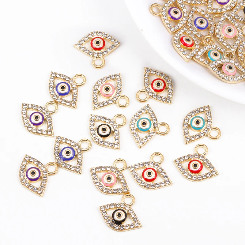 20Pcs/Lot Alloy Rhinestone Lucky Turkish Blue Evil Eye Charms Pendant For DIY Necklace Bracelet Earrings Handmade Jewelry Making
20Pcs/Lot Alloy Rhinestone Lucky Turkish Blue Evil Eye Charms Pendant For DIY Necklace Bracelet Earrings Handmade Jewelry Making