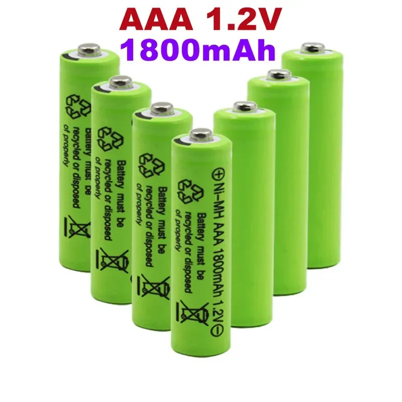 

100% New Original AAA 1800 MAh 1.2 V Quality Rechargeable Battery Ni-MH 3A
