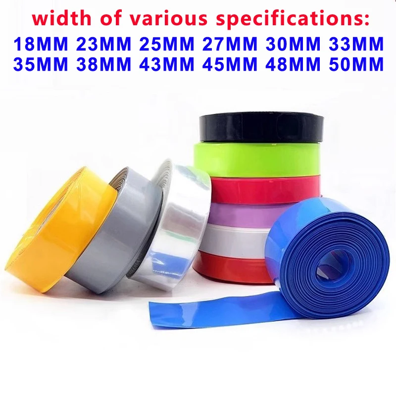 

1KG Lithium battery pvc heat shrinkable tube 18650 21700 32650 Battery packaging protective film Insulation shrinkable tube film