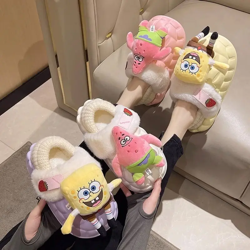 Lovely Spongebob Squarepants Winter Slippers with Dolls Plush home soft comfortable waterproof and warm All-inclusive slipper
Lovely Spongebob Squarepants Winter Slippers with Dolls Plush home soft comfortable waterproof and warm All-inclusive slipper