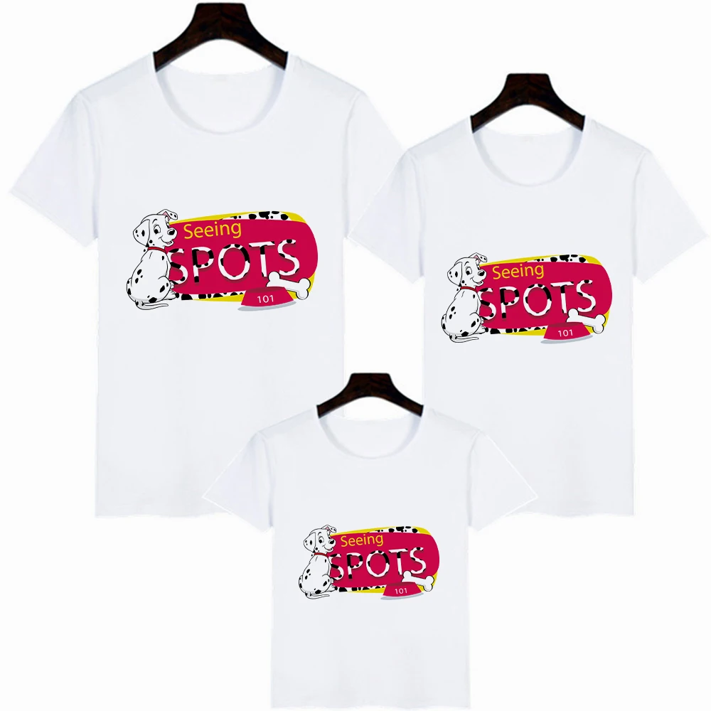 Tshirts 101 Dalmatians White All-Match Tops Fashion Parents and Me Clothes Baby Girl Boy Casual Family Look Kids Disney T-shirts
Tshirts 101 Dalmatians White All-Match Tops Fashion Parents and Me Clothes Baby Girl Boy Casual Family Look Kids Disney T-shirts