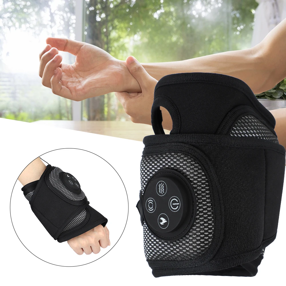 

Smart Wrist Brace Relaxation Treatments Wrist Massager Hand Compression Air Massager Vibration Electric Hot Compress Pain Relief