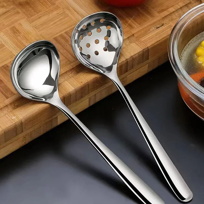 2 Piece Set 304 Stainless Steel Ladles Spoon And Slotted Colander Spoon Set Long Handle Slotted Spoon Cooking Utensil for Hotpot
2 Piece Set 304 Stainless Steel Ladles Spoon And Slotted Colander Spoon Set Long Handle Slotted Spoon Cooking Utensil for Hotpot
