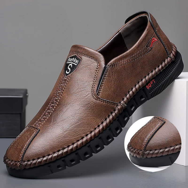 Men's Casual Shoes Fashion Comfortable Leather Shoes for Men Soft Bottom Business Leather Slip-on Flat Shoes
Men's Casual Shoes Fashion Comfortable Leather Shoes for Men Soft Bottom Business Leather Slip-on Flat Shoes