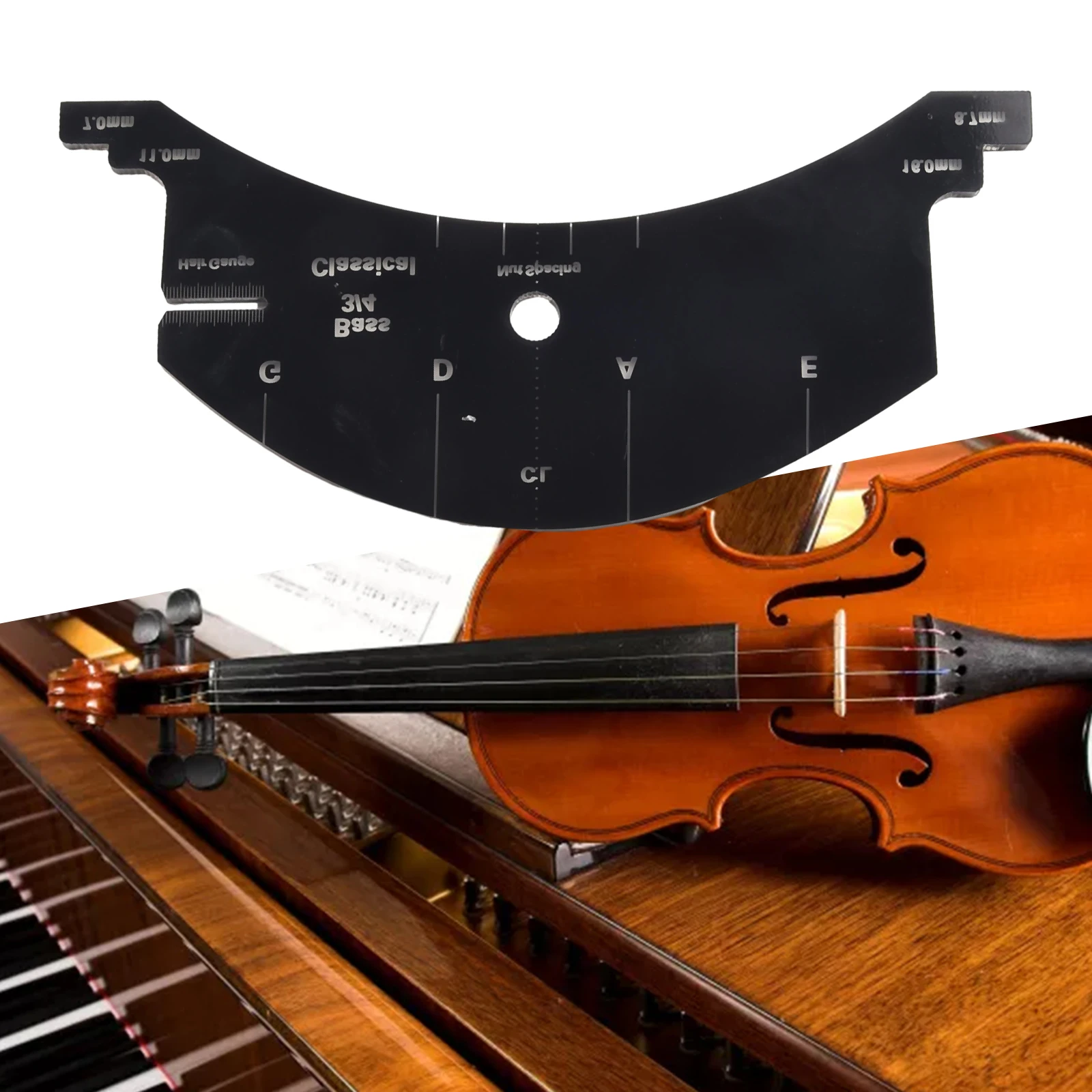 

1pc Violin Bridge Violin Bridges Multifunctional Template Full Size Cello Bridge Repair Tools Violin Code Template