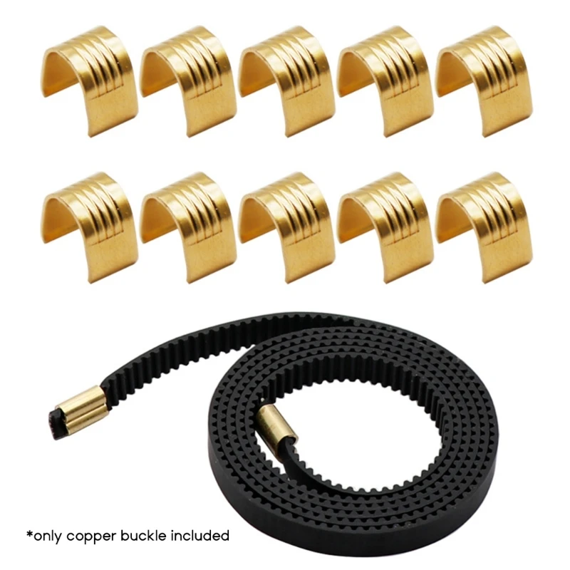 10Pcs Copper Buckles GT2 Timing Belt Accessory Open Timing Rubber Belt X-Y Axis 3D Printer Part 6mm Width for Ender3
10Pcs Copper Buckles GT2 Timing Belt Accessory Open Timing Rubber Belt X-Y Axis 3D Printer Part 6mm Width for Ender3