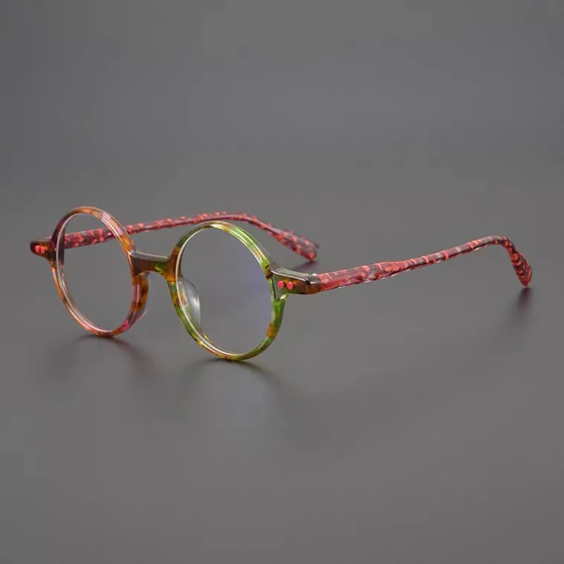 

Разноцветные Круглые очки в стиле ретро для мужчин, высококачественные ацетатные дизайнерские оптические очки для близорукости, женские индивидуализированные очки для чтения