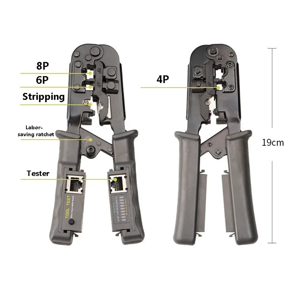 Automatic Power Saving Network Cable Crimper Pliers 6P/8P Wire Cutter Tool Cable Pliers Cable Tester Cutting Tool
Automatic Power Saving Network Cable Crimper Pliers 6P/8P Wire Cutter Tool Cable Pliers Cable Tester Cutting Tool