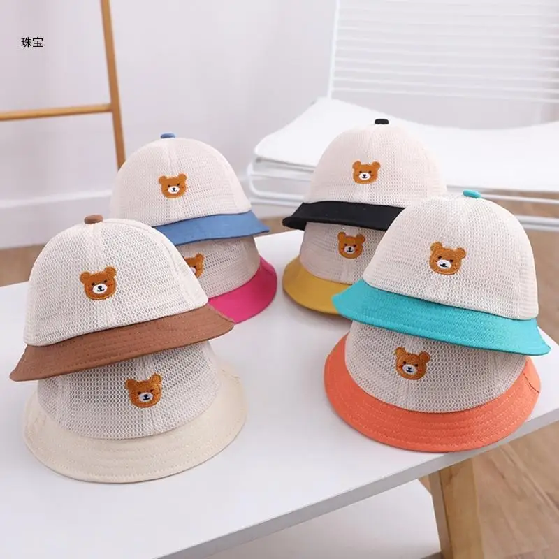 X5QE Infant Spring Hat Wide Brim Baby Fisherman Hat Breathable Mesh Bonnet Child Hat
X5QE Infant Spring Hat Wide Brim Baby Fisherman Hat Breathable Mesh Bonnet Child Hat