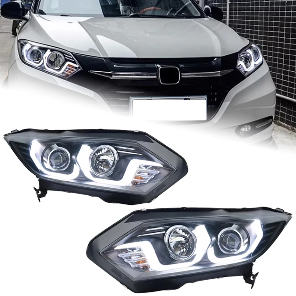

AKD Car Styling for Honda HR-V LED Headlight 2015-2019 Headlights HRV Vezel DRL Turn Signal High Beam Angel Ey Auto Accessories