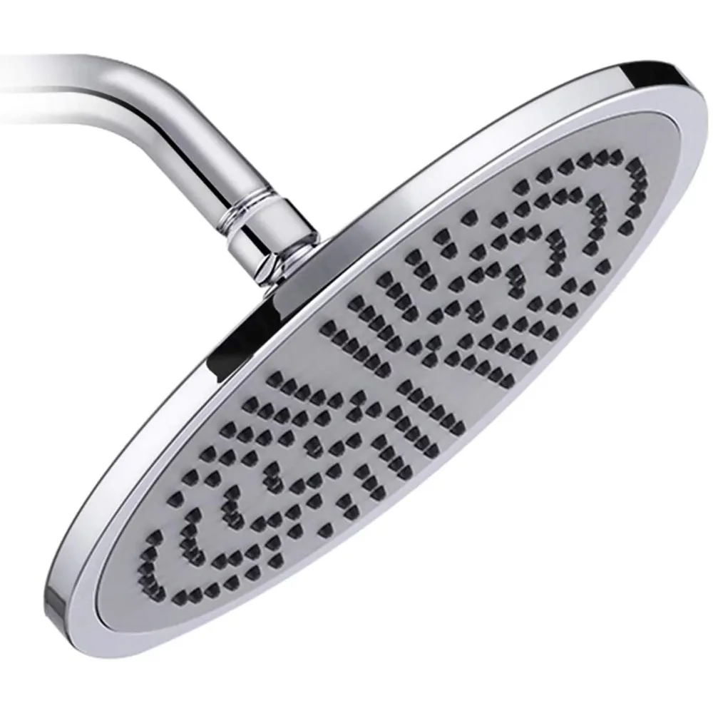 

Shower Head Spray Stainless Steel Polished Chrome Bath Rain RoundShower Nozzle and Handheld Shower