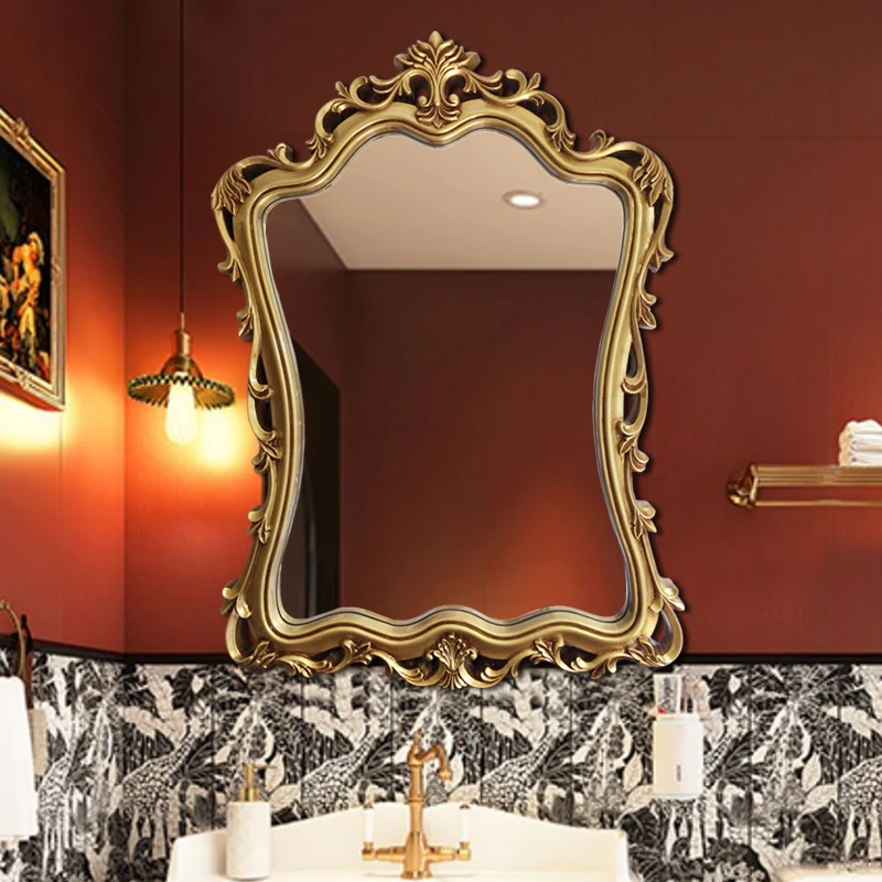 Vintage Large Decorative Mirror Wall Hanging Bathroom Golden Makeup Decorative Mirror Full Body Miroir Decoratif Home Decoration
Vintage Large Decorative Mirror Wall Hanging Bathroom Golden Makeup Decorative Mirror Full Body Miroir Decoratif Home Decoration