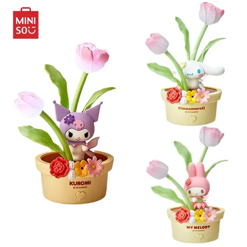 

MINISO Cartoon Sanrio Flower Fairy Series Model Doll LED Desk Lamp Kawaii My Melody Cinnamoroll Kuromi Cute Sleep Night Light