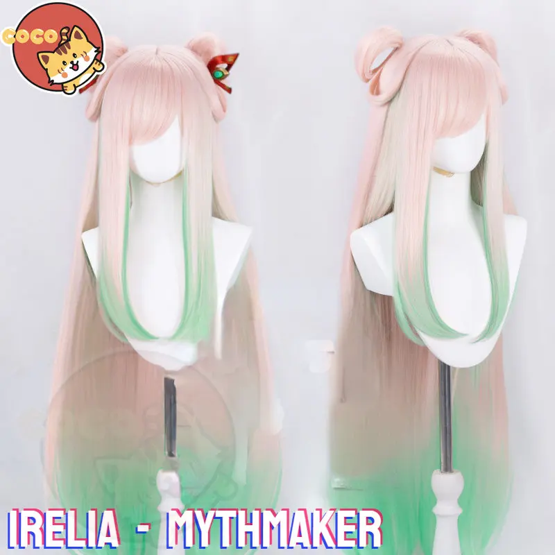 

CoCos Game LOL Mythmaker Irelia Cosplay Wig Game Cos League of Legend Cosplay Mythmaker Irelia Cosplay Pink Green Gradient Hair