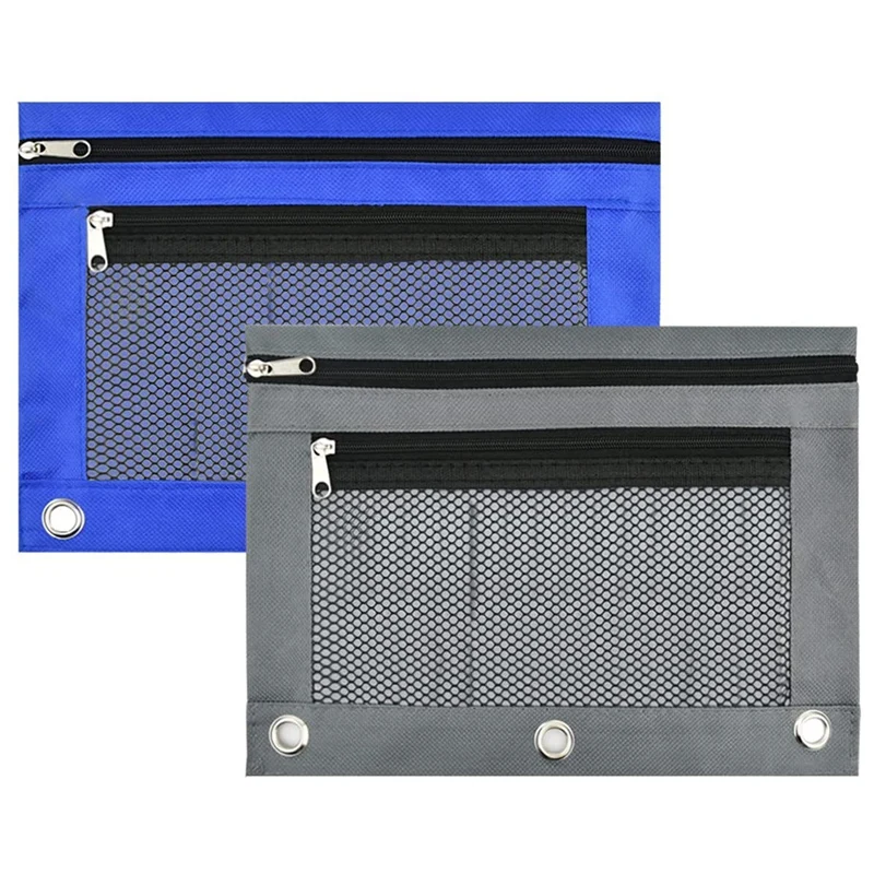 2 Pack 3 Ring Binder Pencil Pouches 2 Pocket Pencil Pouches With Zipper Pencil Case For Binder Zippered Pencil Pouch
2 Pack 3 Ring Binder Pencil Pouches 2 Pocket Pencil Pouches With Zipper Pencil Case For Binder Zippered Pencil Pouch