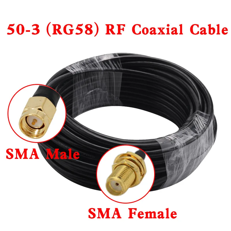1Pcs RG-58 SMA Male Plug to SMA Female Jack RG58 Cable 50ohm RF Coaxial Pigtail WiFi Antenna Extension Cord Connector Adapter
1Pcs RG-58 SMA Male Plug to SMA Female Jack RG58 Cable 50ohm RF Coaxial Pigtail WiFi Antenna Extension Cord Connector Adapter