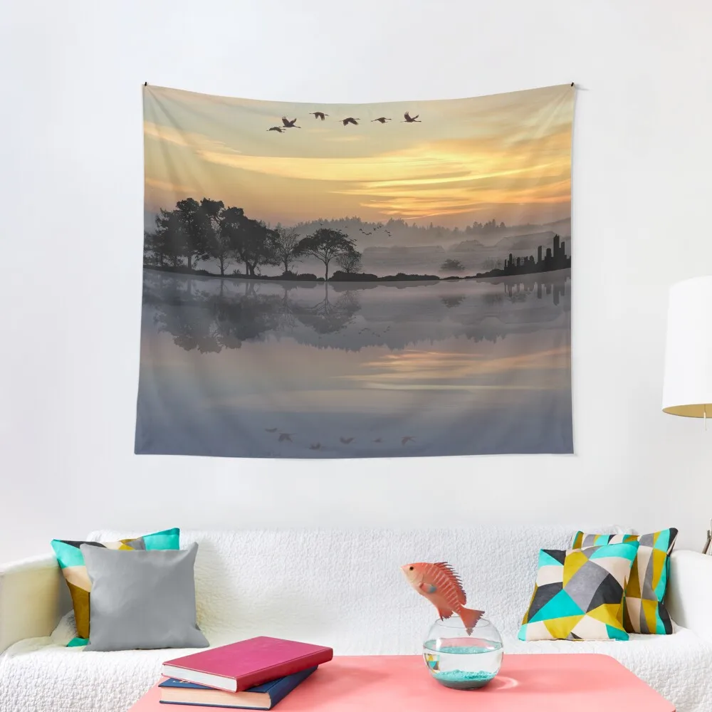 

Nature Guitar Sunset Tapestry Bedroom Decor Tapestries Wall Hanging Decoration Aesthetic