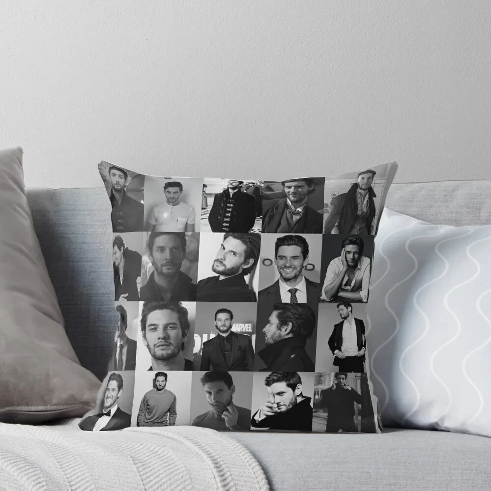 

Ben Barnes Collage Throw Pillow Room decorating items Cushion Cover For Sofa Cushion Child