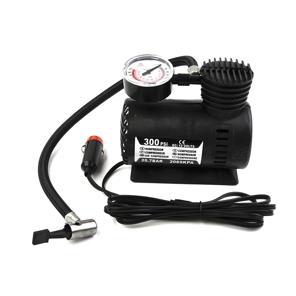 12V 300PSI Electric Inflator Mini Air Compressor Car Electric Tire Air Inflator Pump Electric Air Pump With Pressure Check Gauge
12V 300PSI Electric Inflator Mini Air Compressor Car Electric Tire Air Inflator Pump Electric Air Pump With Pressure Check Gauge